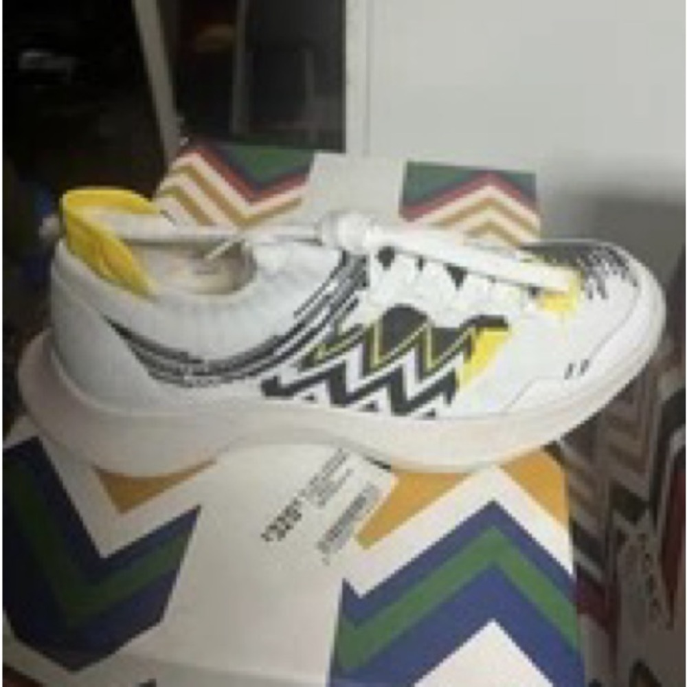 Missoni Zigzag White and Yellow Sneakers